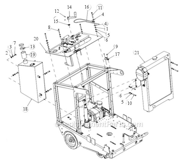 Page I Diagram and Parts List for MK-4018KB  MK Diamond Concrete Saw